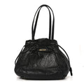 Nappa Antique Drawstring Tote Black
