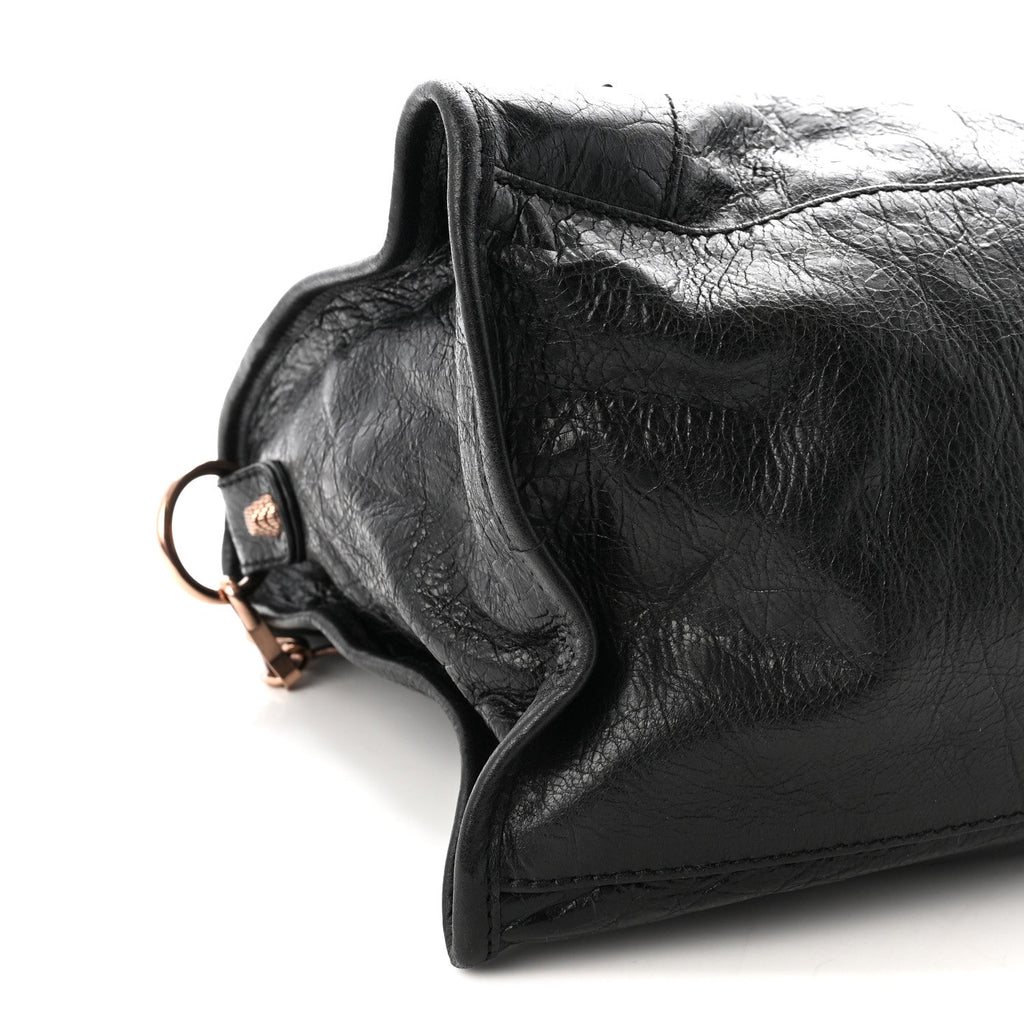 Agneau Giant 12 Rose Gold Hardware Part Time Black