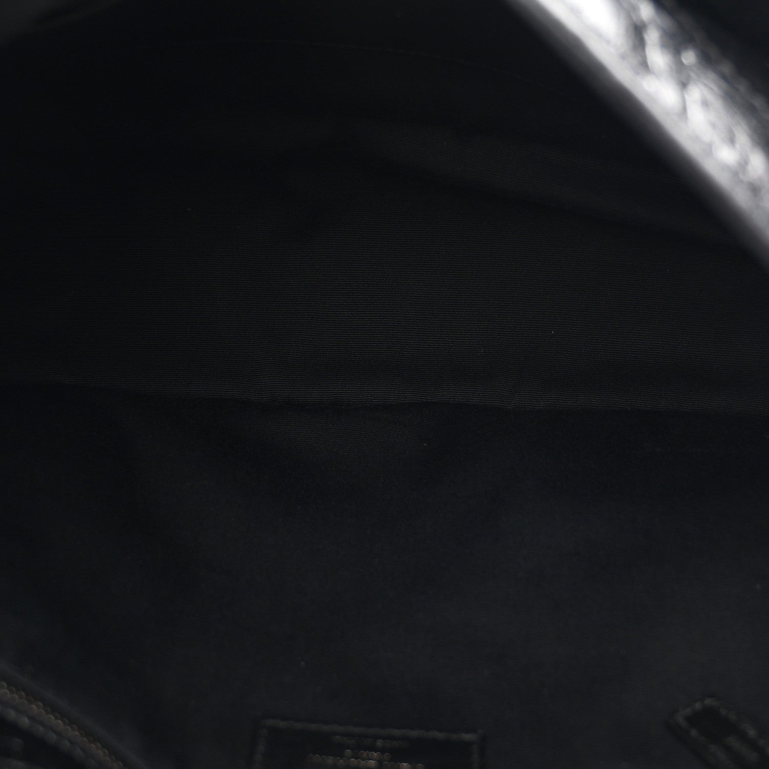 Crinkled Calfskin Matelasse Monogram Large Niki Chain Satchel Black