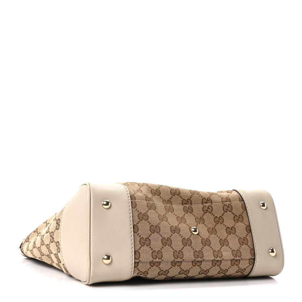 Monogram Web Medium Mayfair Tote Off White
