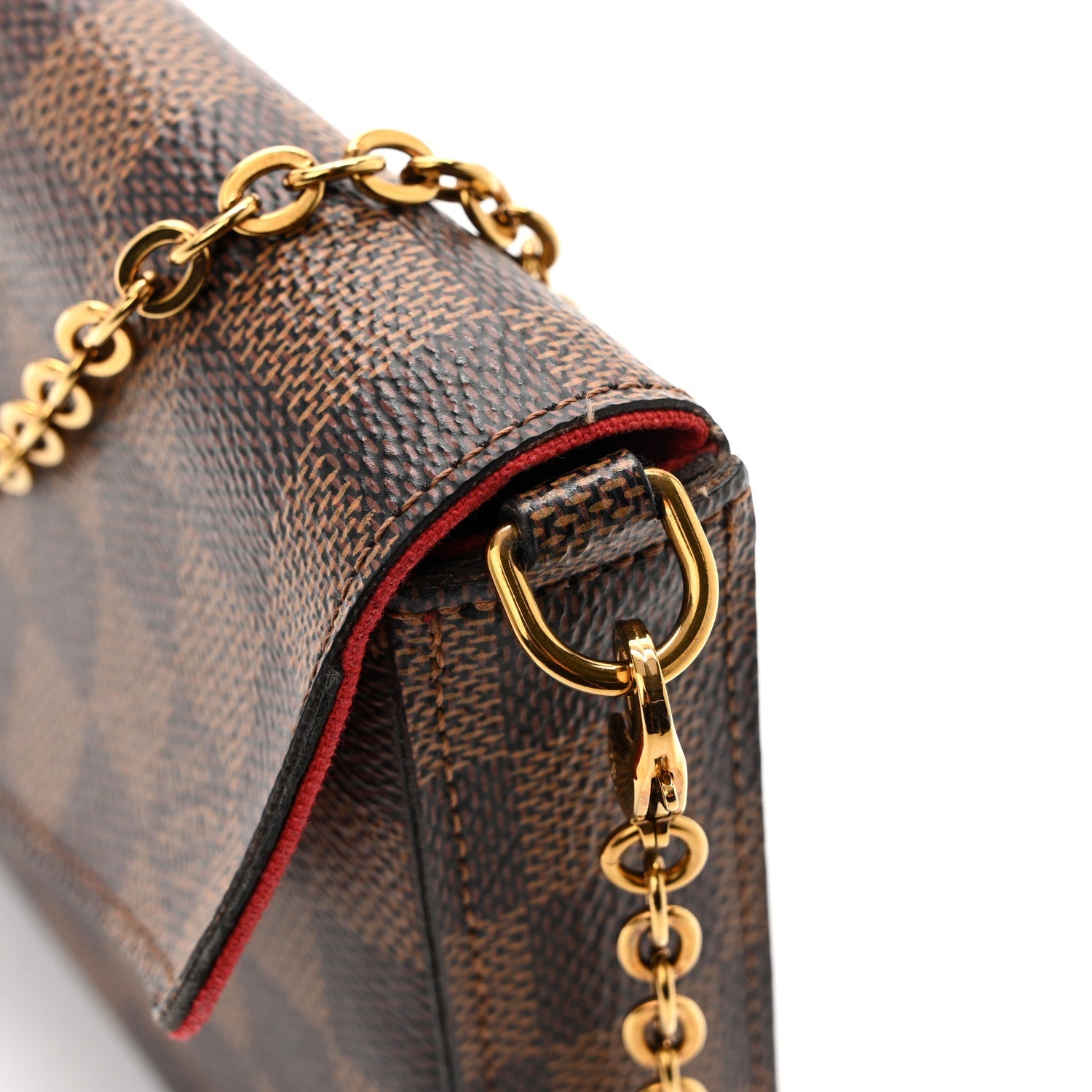 Damier Ebene Pochette Felicie Chain Wallet