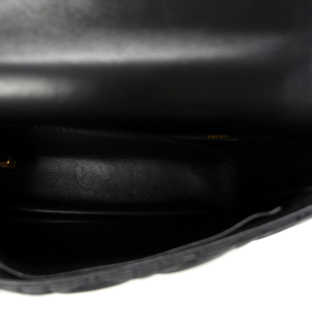 Calfskin Cannage Small Caro Bag Black
