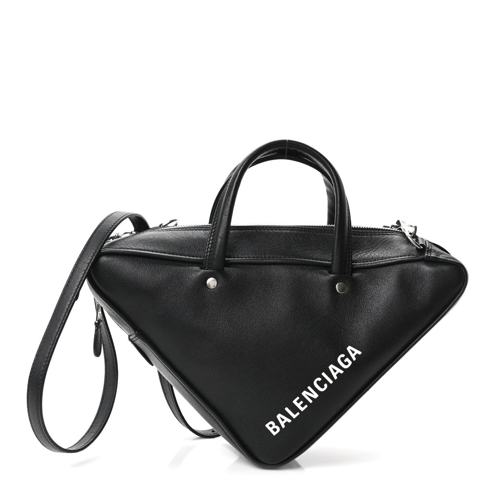 Calfskin S Triangle Duffle Black