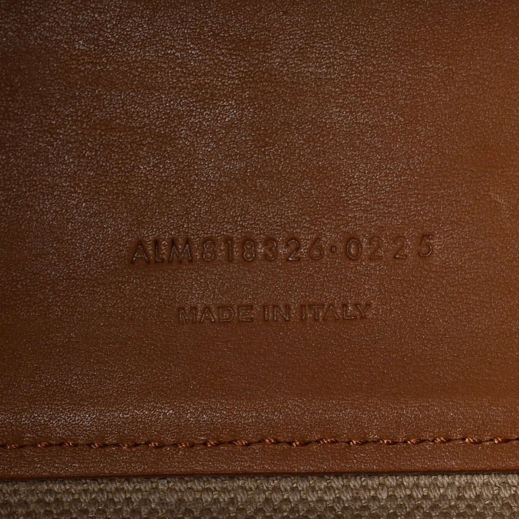 Canvas Calfskin Small Bucket Bag Desert Dust Brick