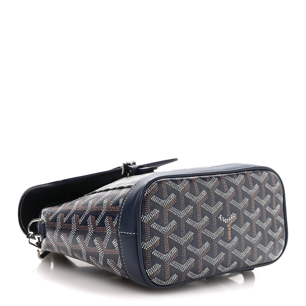 Goyardine Calfskin Mini Alpin Backpack Navy