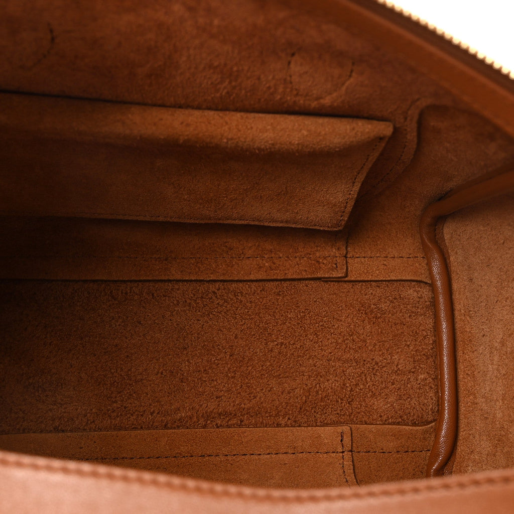 Supple Shiny Lambskin Little New Luggage Soft Tan