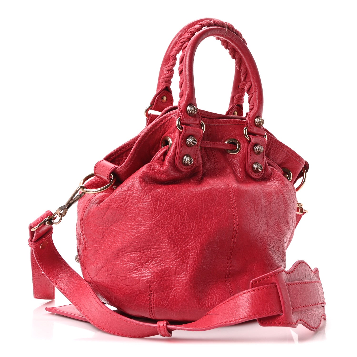 Agneau Giant 12 Rose Gold Hardware Mini Pompon Rose Thulian