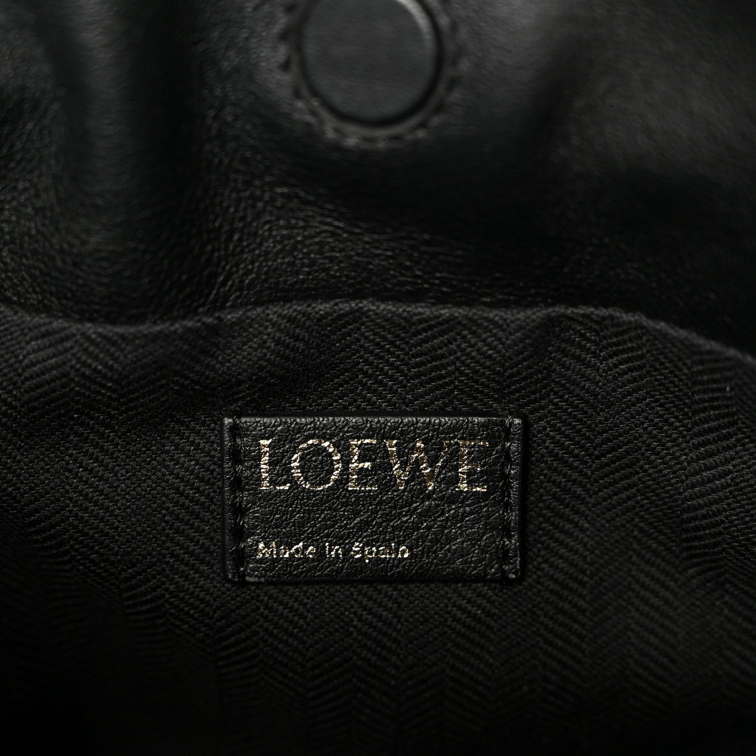 Jacquard Anagram Calfskin Mini Flamenco Knot Clutch Navy Black