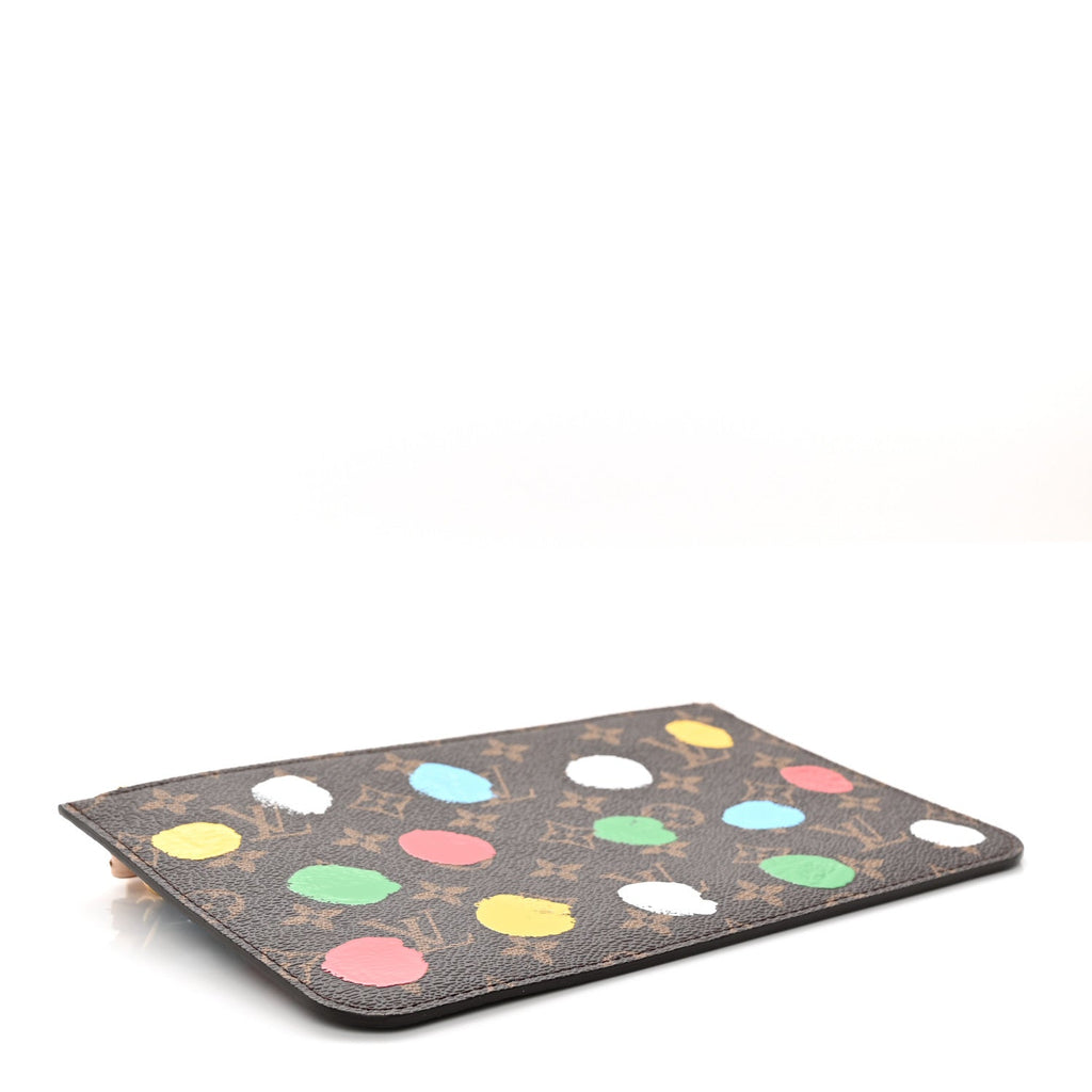 LV X YK Monogram Painted Dots Neverfull MM Pochette