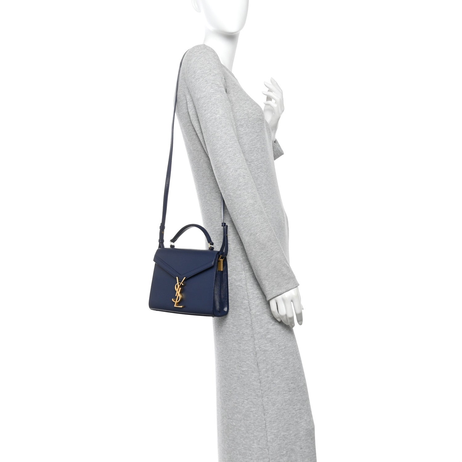 Grain de Poudre Mini Classic Monogram Cassandra Top Handle Blue Charron