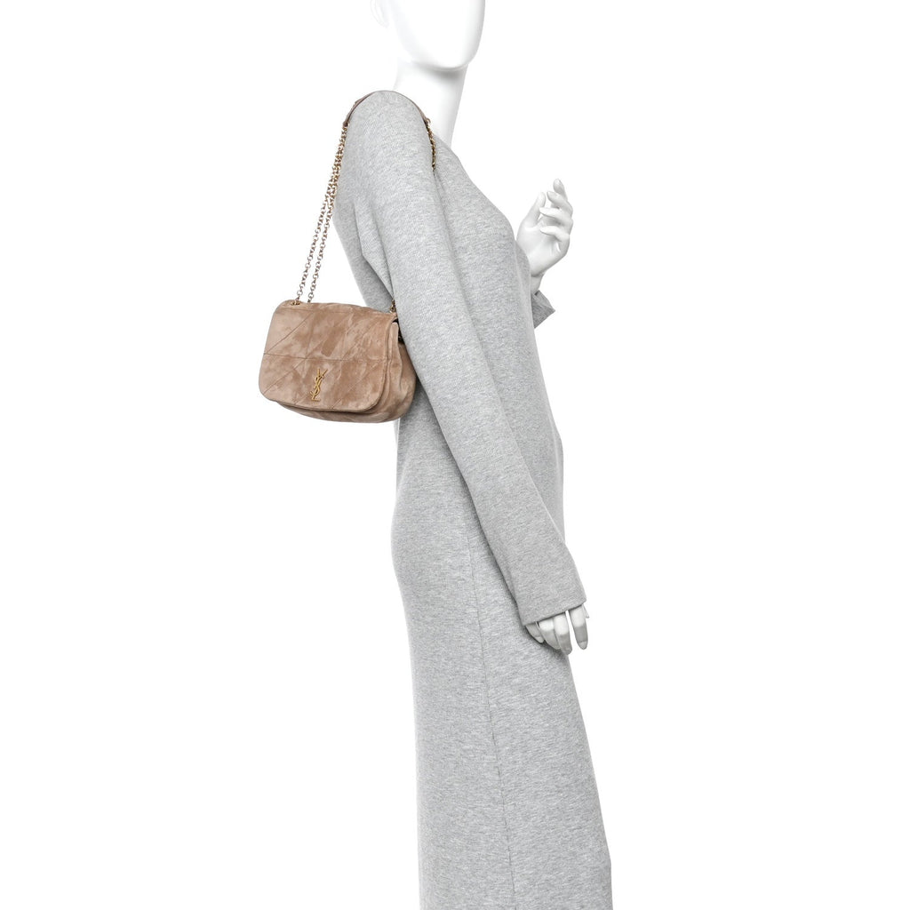 Suede Matelasse Monogram Mini Jamie 4.3 Whisper Pink