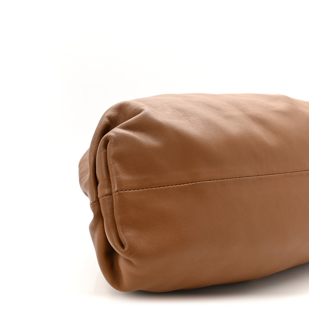 Smooth Butter Calf The Pouch Oversized Clutch Teak
