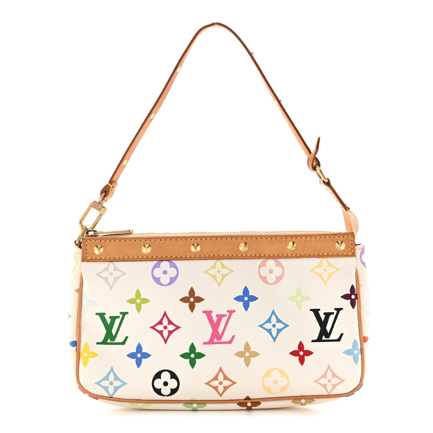 Monogram Multicolor Pochette Accessories White