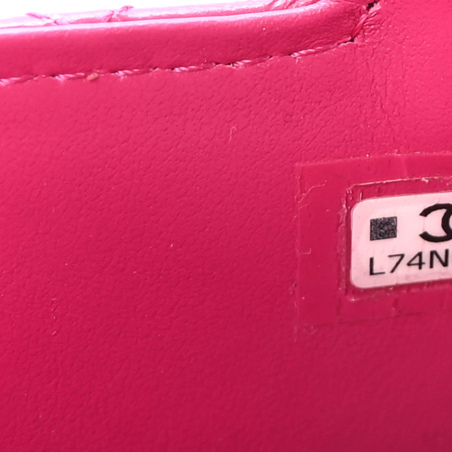 Shiny Aged Calfskin Quilted Mini Nano Kelly Shopper Dark Pink