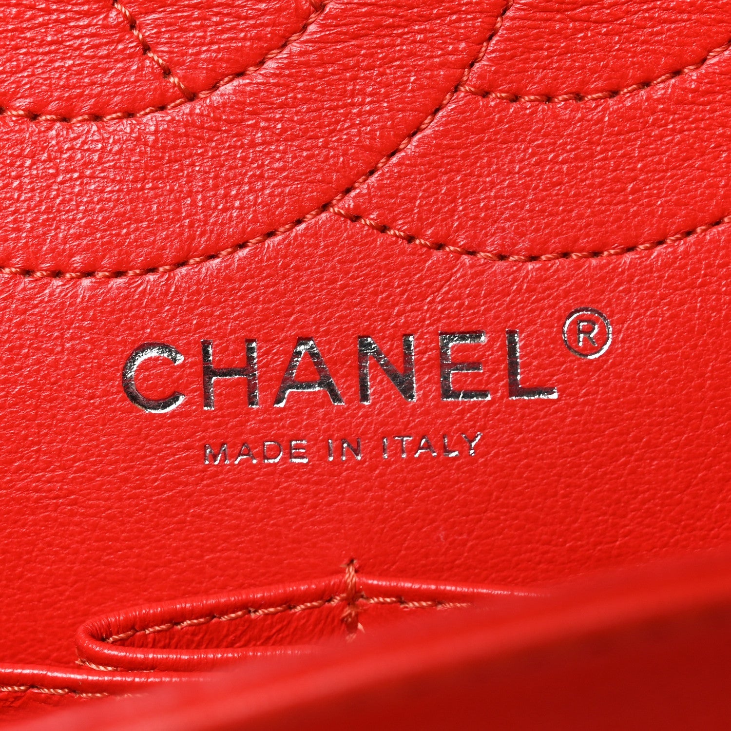 Distressed Patent Quilted 2.55 Reissue Flap Red
