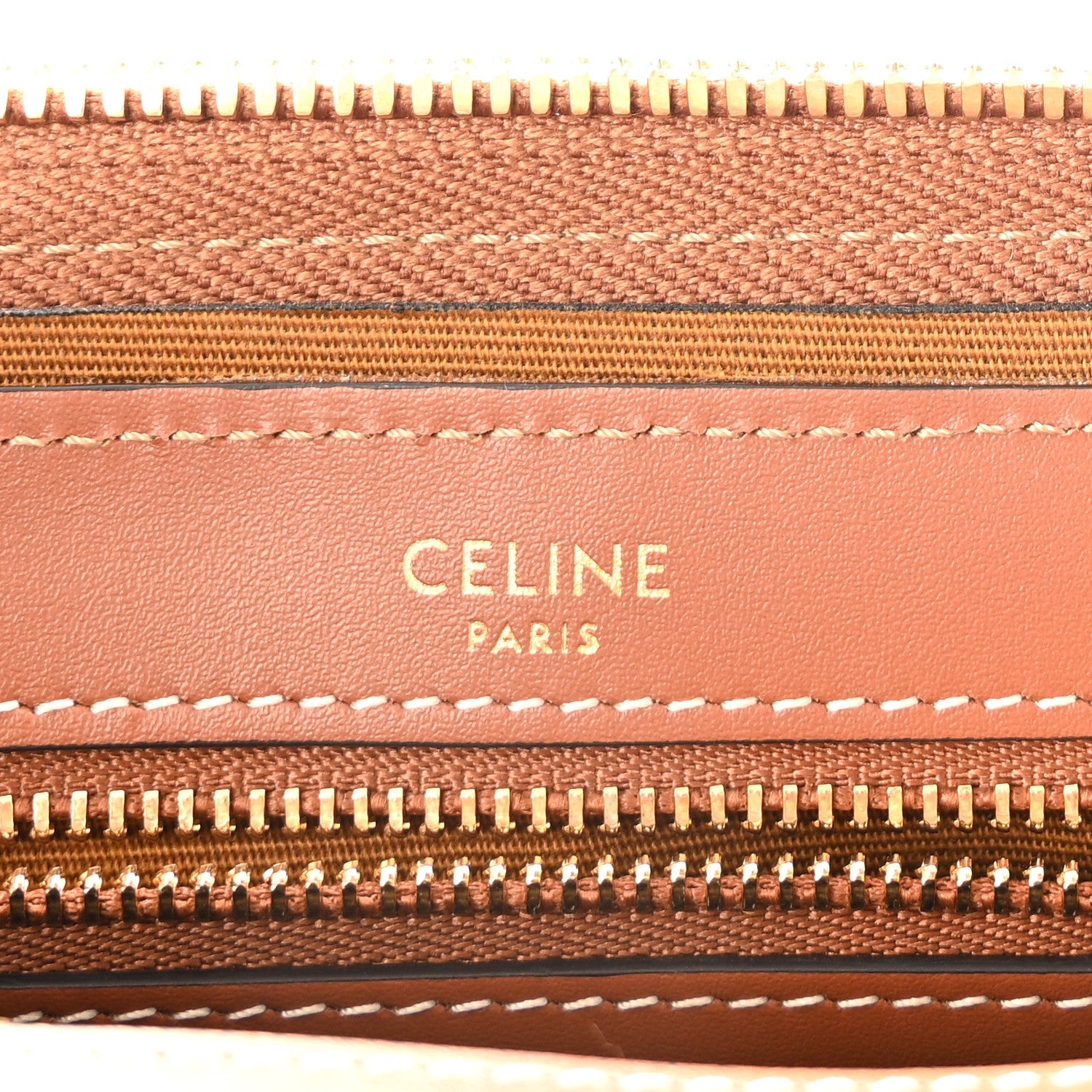 Triomphe Canvas Calfskin Boston Bag Tan