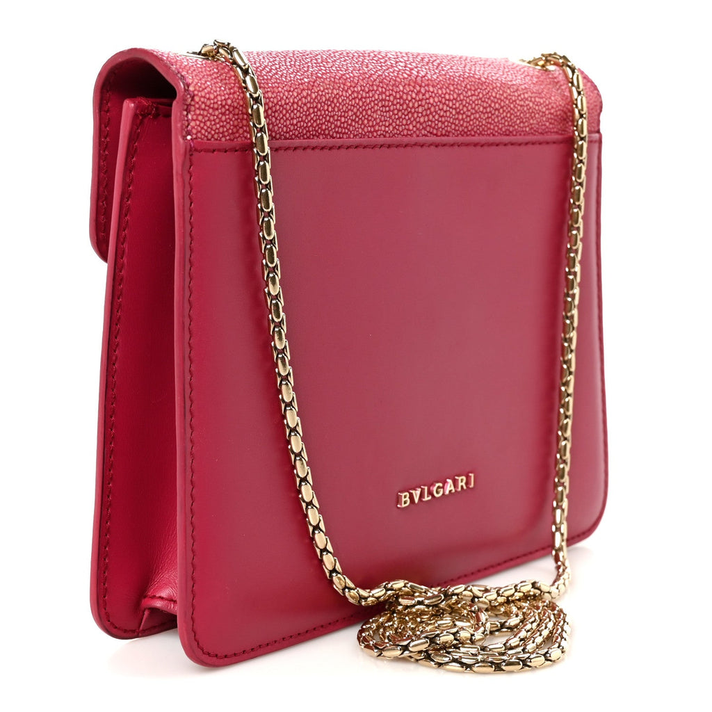 Galuchat Calfskin Serpenti Forever Crossbody Bag Pink