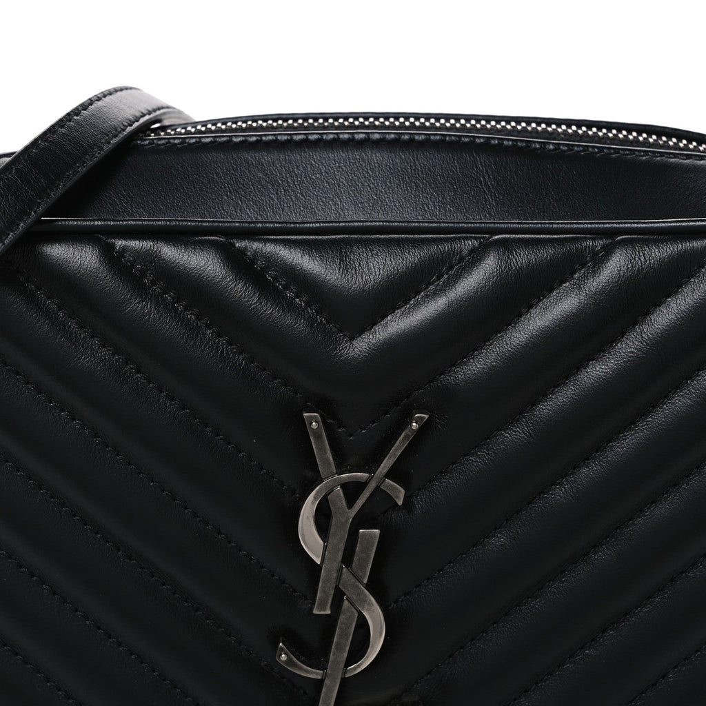 Calfskin Matelasse Monogram Lou Camera Bag Black
