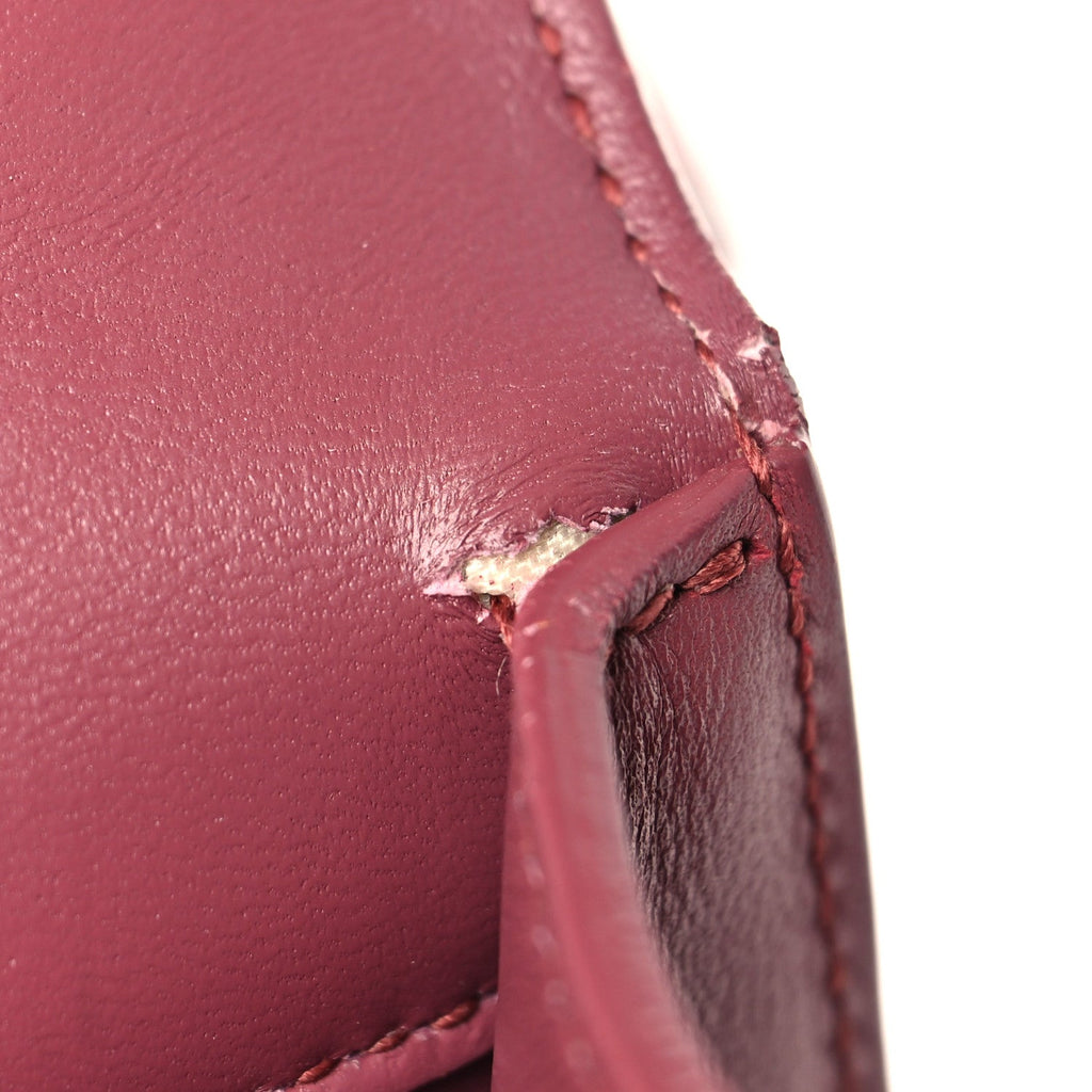 Smooth Calfskin 30 Montaigne Flap Bag Burgundy