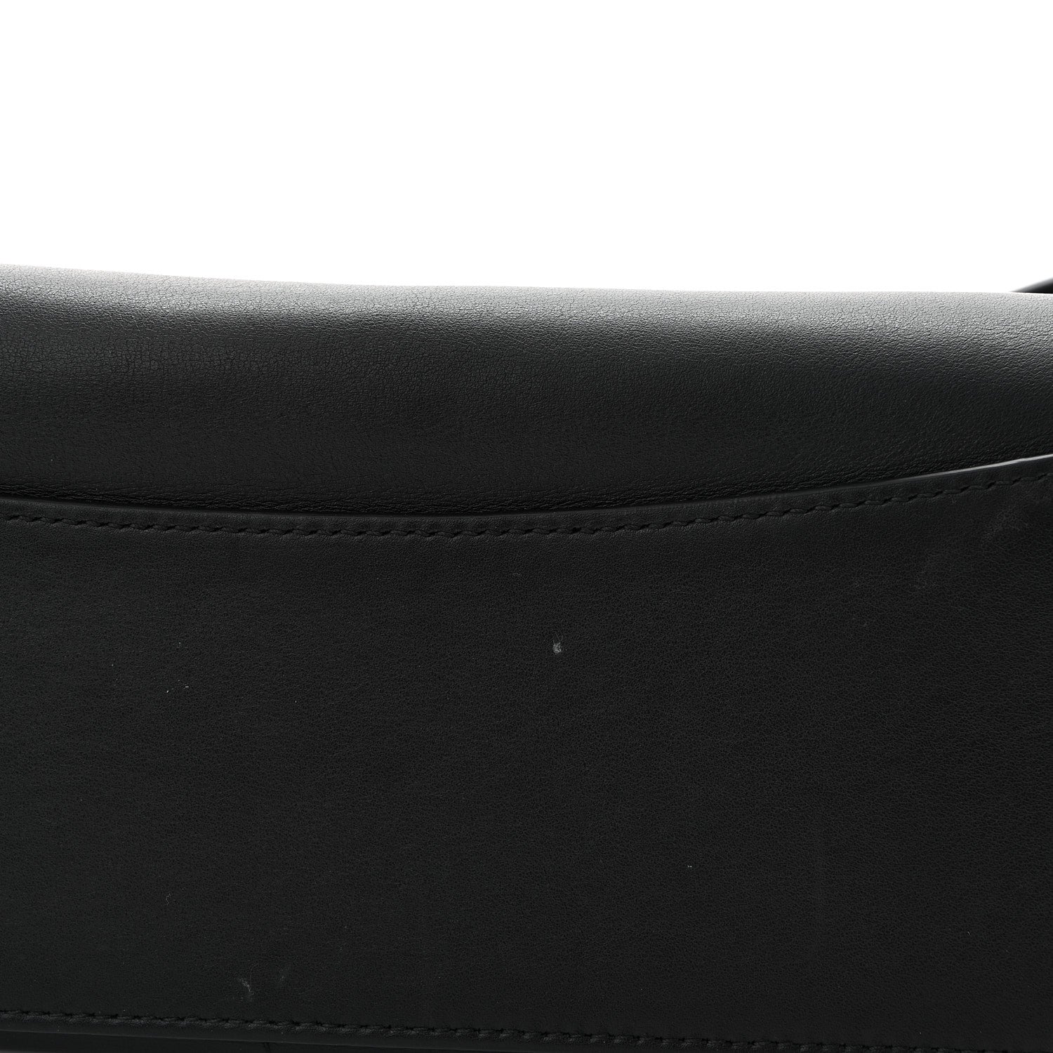 Natural Smooth Calfskin Medium Rodeo Top Handle Handbag Black
