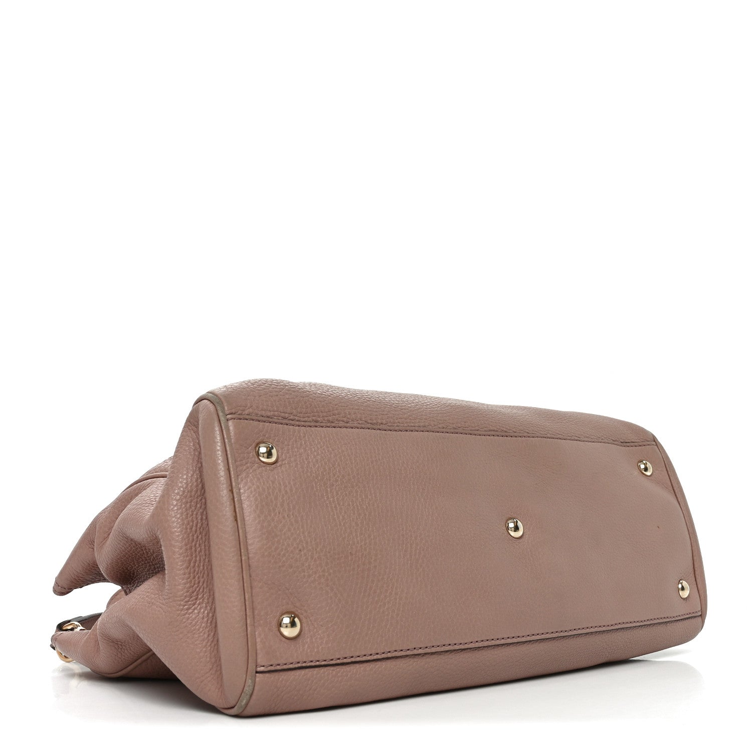 Pebbled Calfskin Medium Bamboo Shopper Tote Dark Cipria