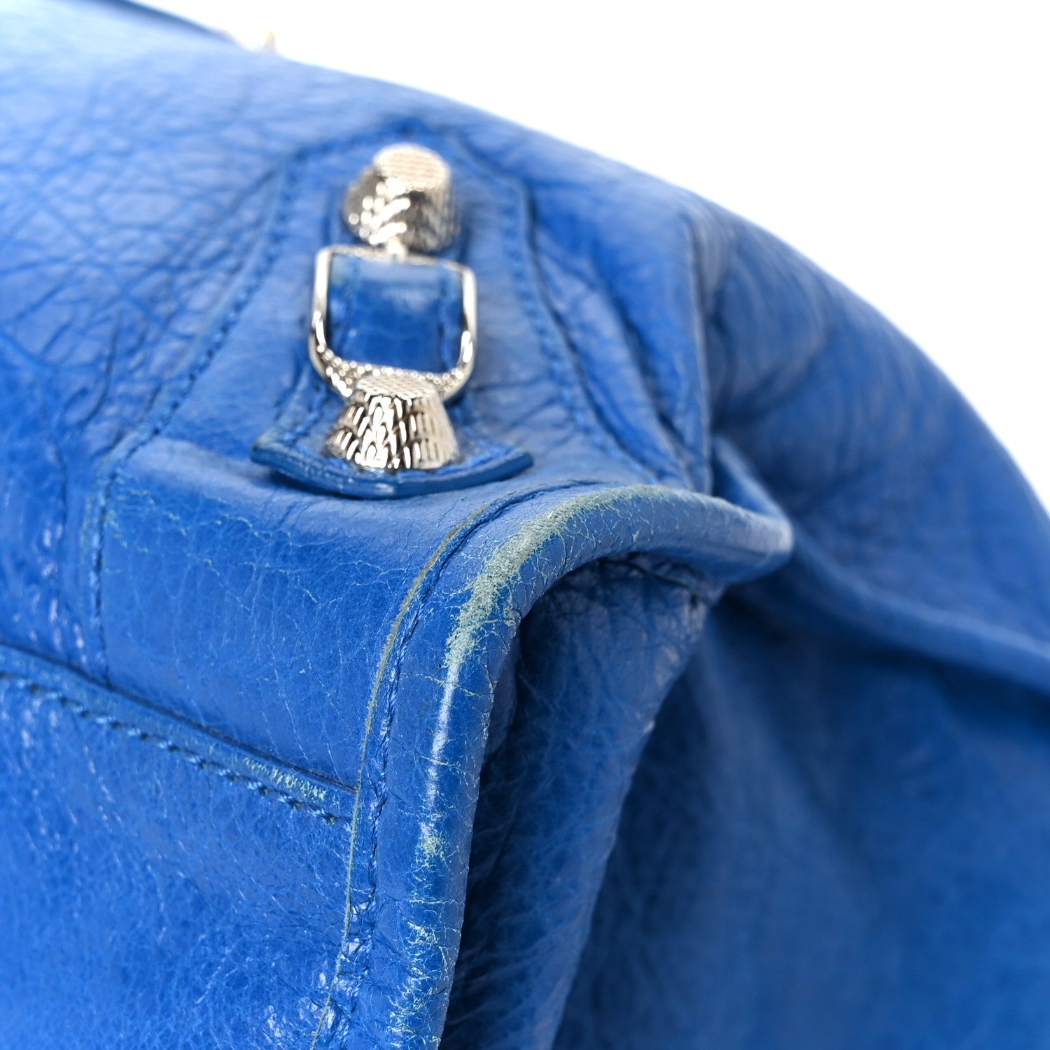 Agneau Giant 12 Silver Hardware City Bleu Lazuli