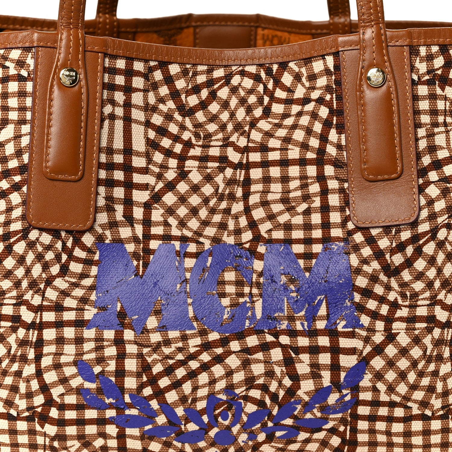 Visetos Medium Liz Reversible Shopper Tote Cognac