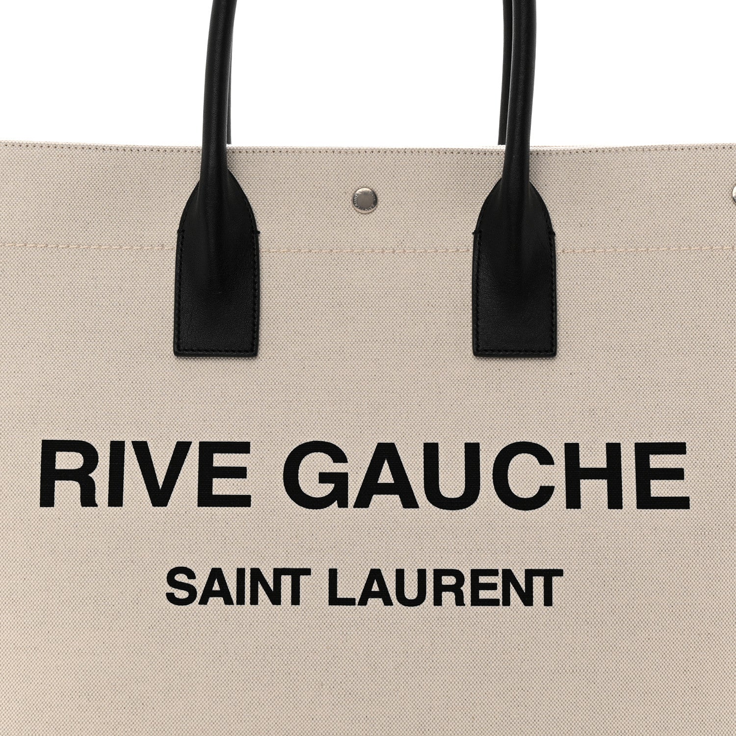 Linen Calfskin Rive Gauche Tote Optic White