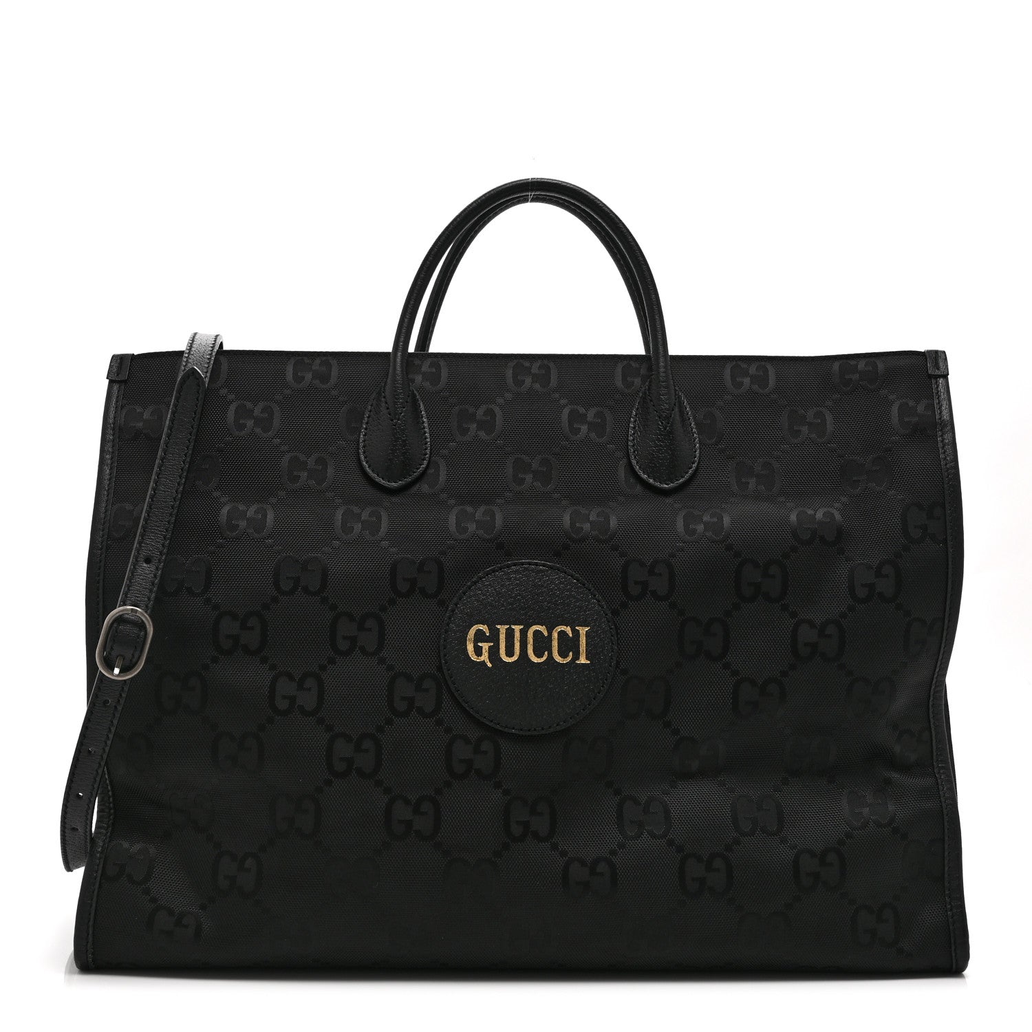 Econyl Nylon Monogram Large Off The Grid Tote Bag Black