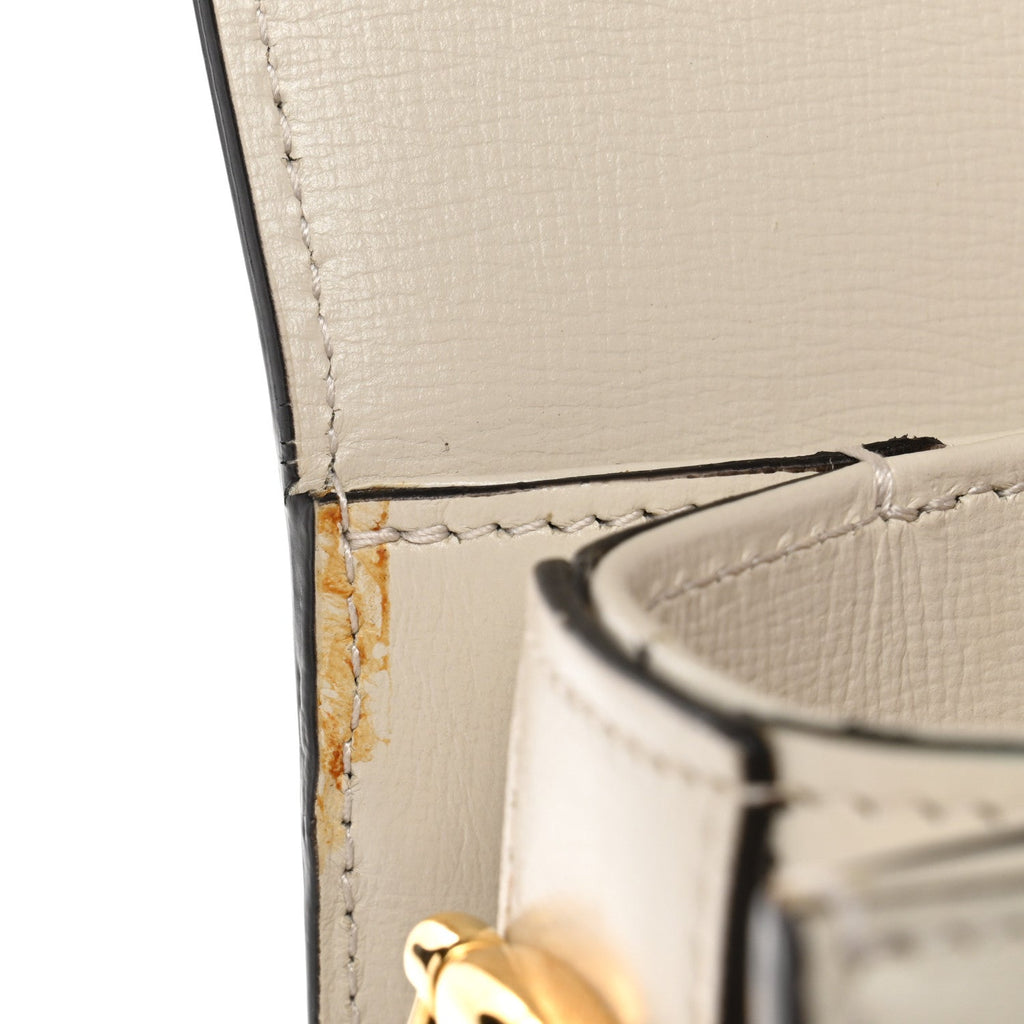 GG Supreme Monogram Horsebit 1955 Shoulder Bag Beige Mystic White