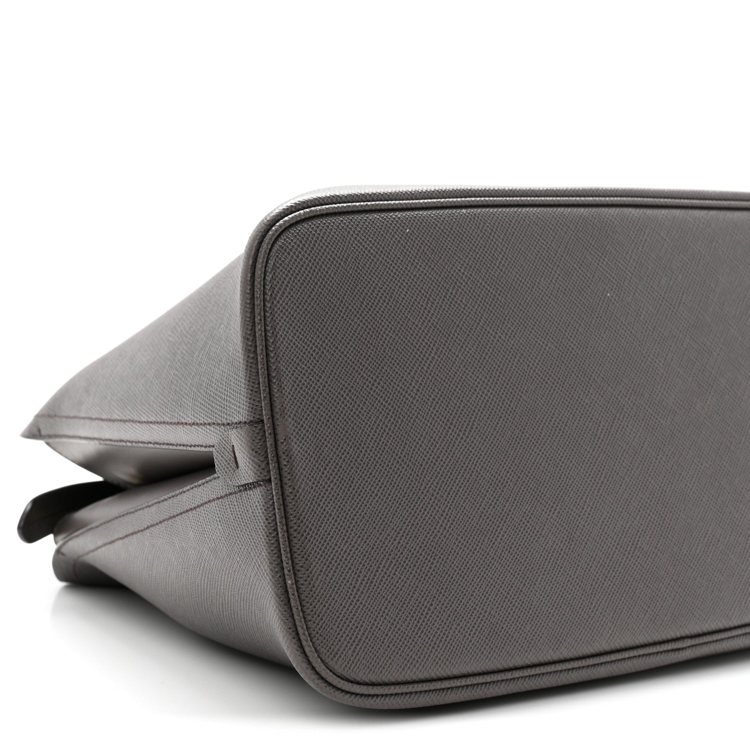 Saffiano Cuir Calfskin Matinee Tote Fumo Black