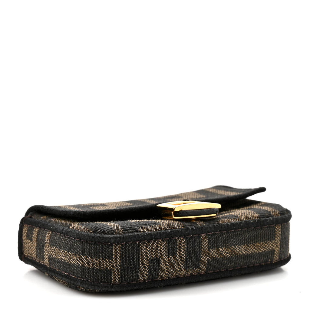 Fabric Jacquard FF 1974 Nano Baguette Charm Tobacco Moro Black