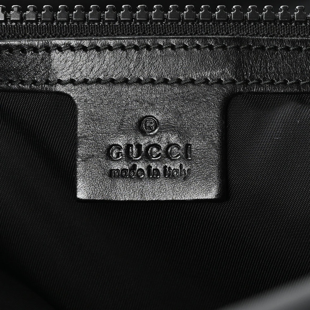 Techno Canvas Web Double Buckle Backpack Black