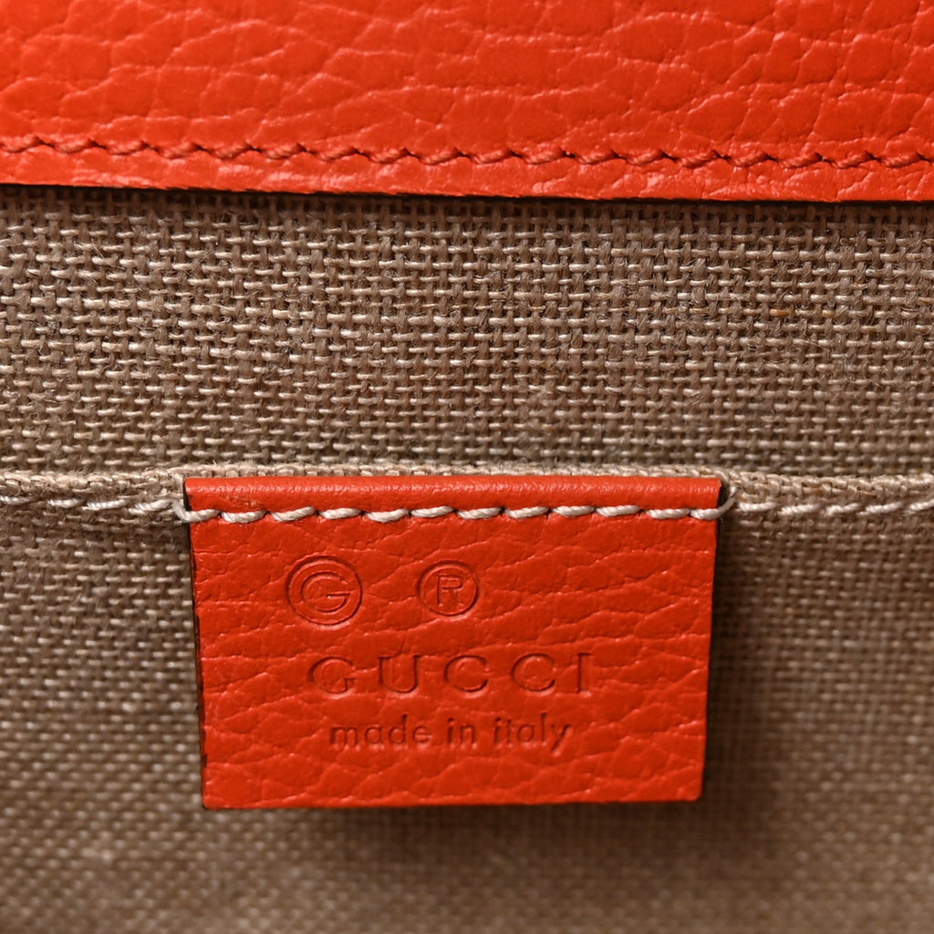 Dollar Calfskin Small Interlocking G Shoulder Bag Sun Orange