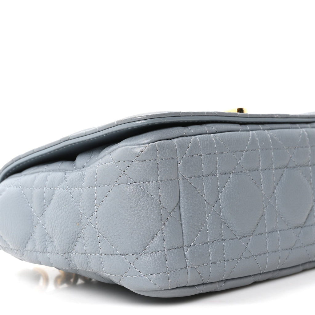 Calfskin Cannage Small Caro Bag Cloud Blue