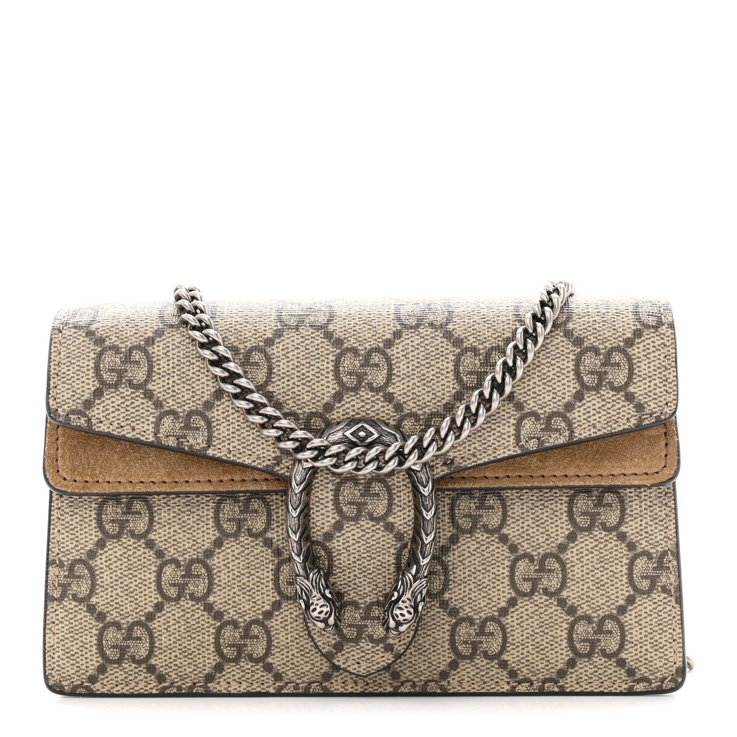 GG Supreme Monogram Super Mini Dionysus Shoulder Bag Taupe