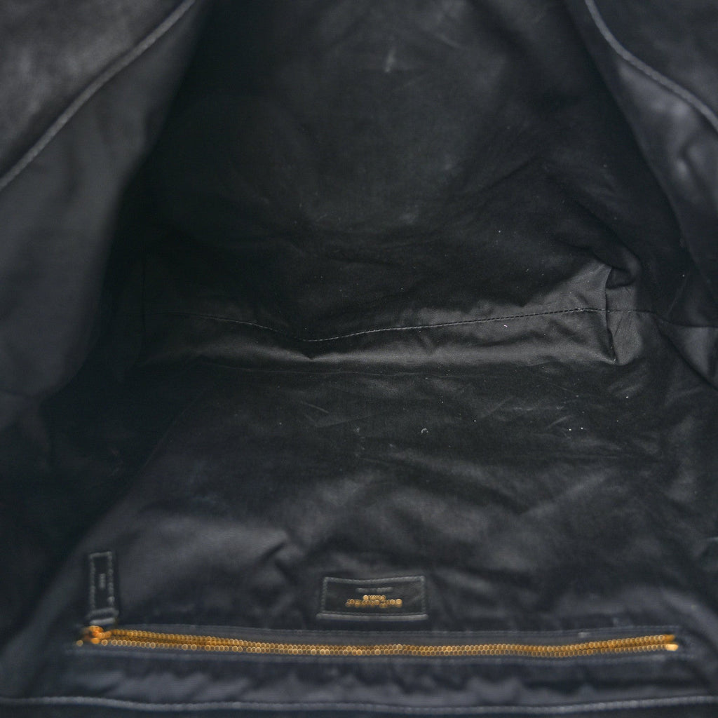 Lambskin Quilted Maxi Icare Shopping Tote Black