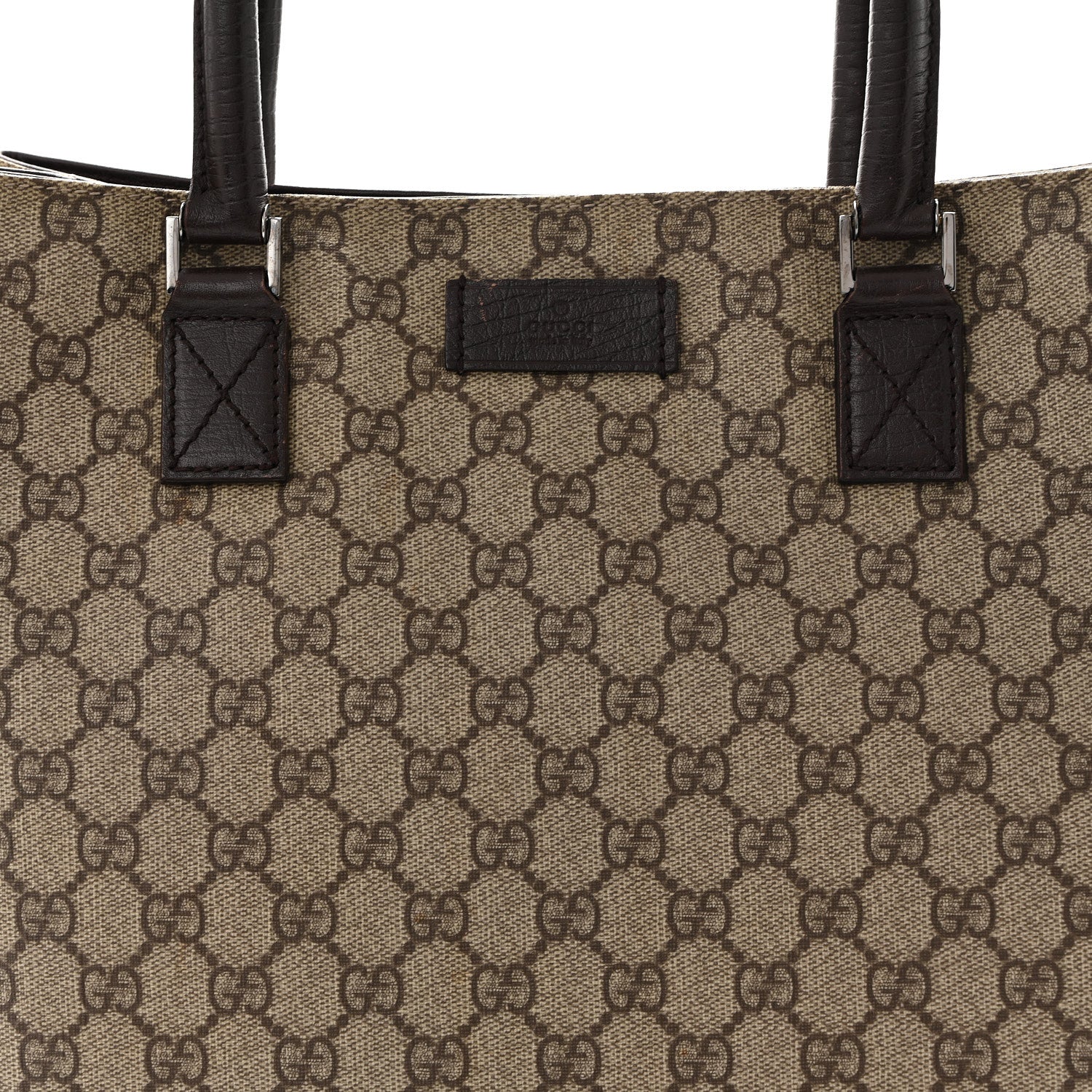 GG Plus Monogram Small Vertical Tote Dark Brown