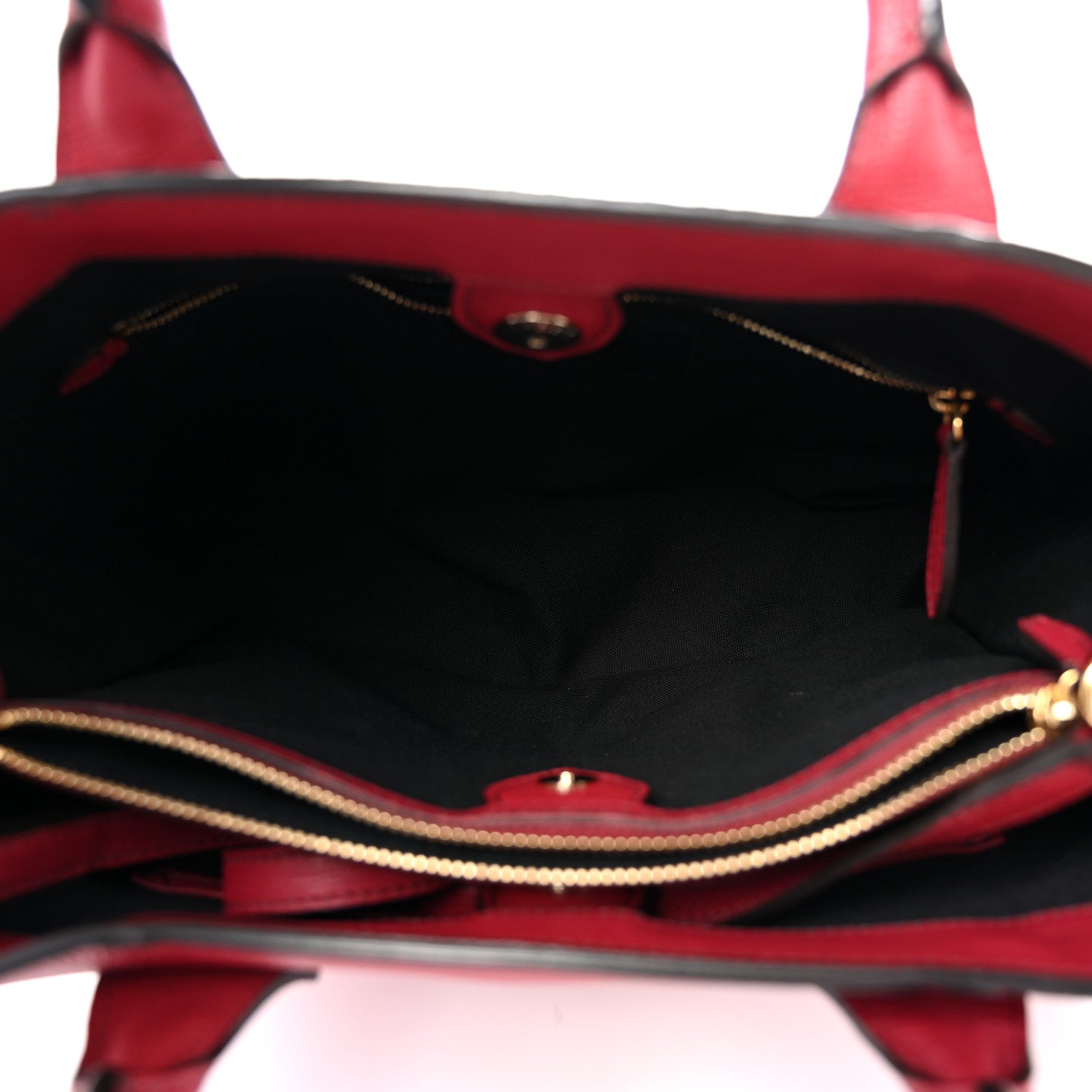 Grainy Calfskin House Check Medium Banner Tote Red