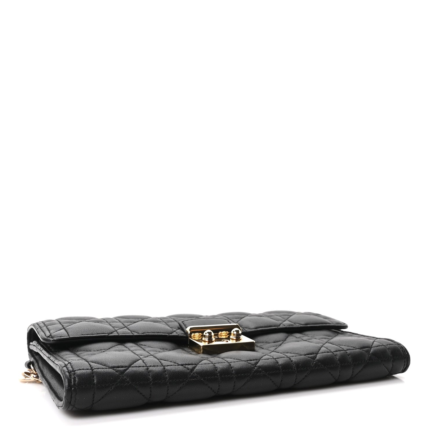Lambskin Cannage Miss Dior Clutch Black