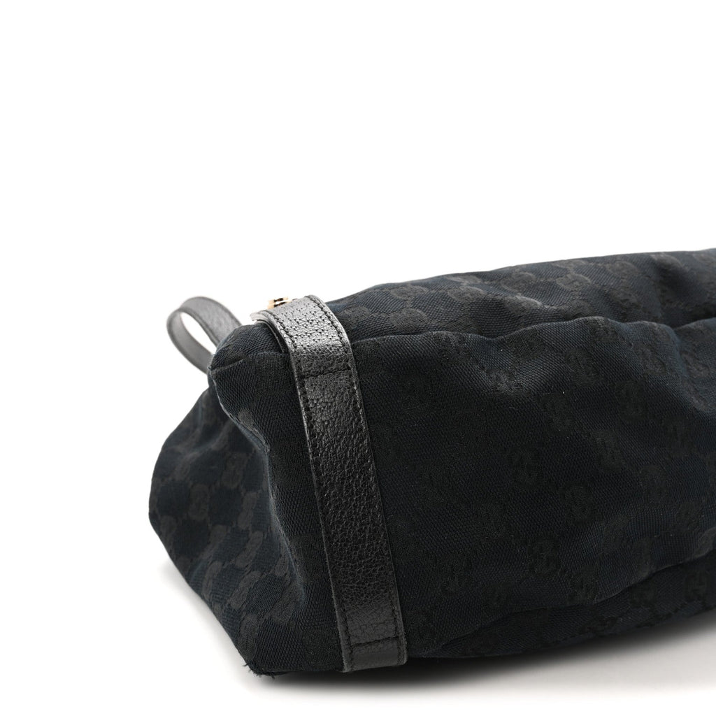 Monogram Medium Abbey Shoulder Bag Black
