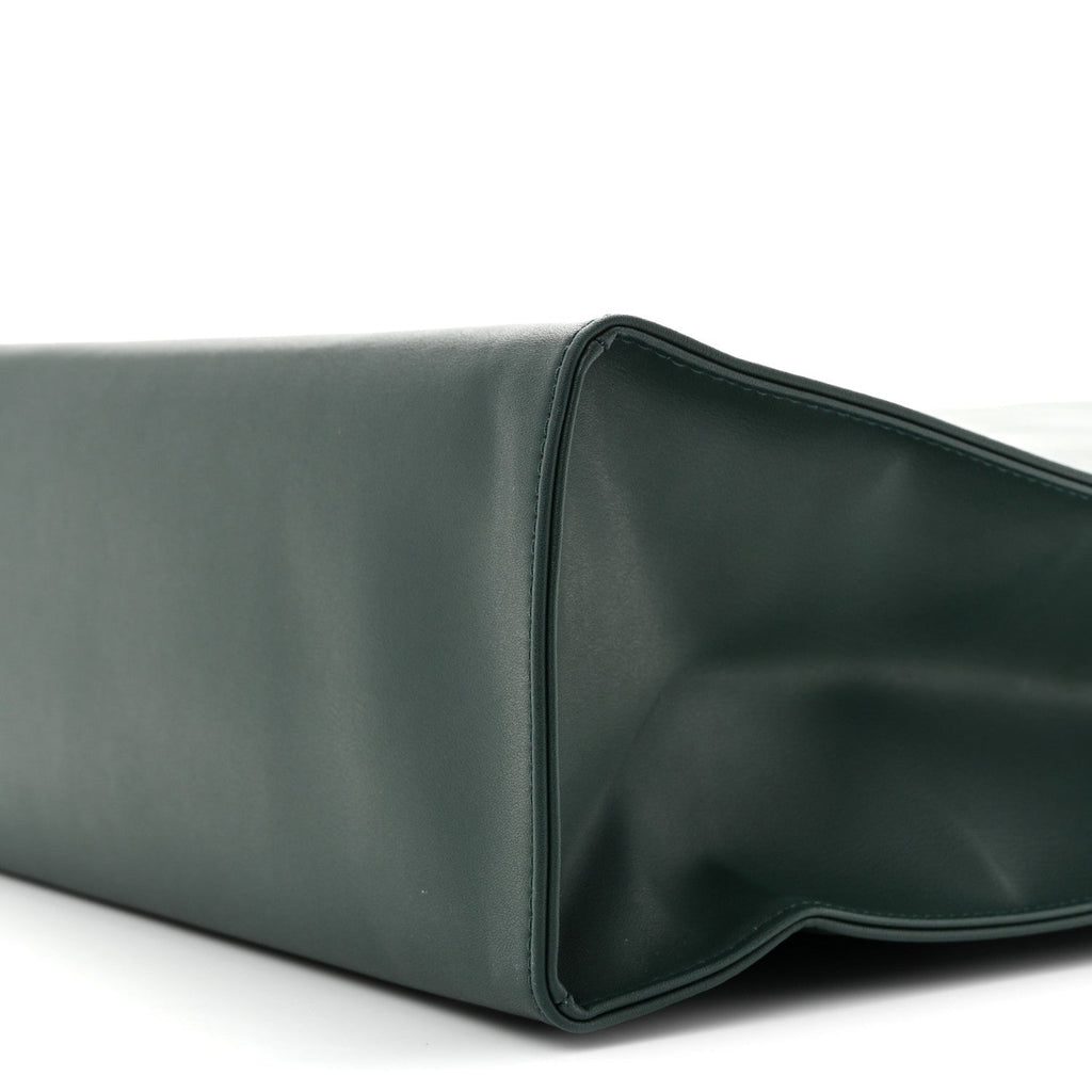 Vegan Leather Medium Shopping Bag Dark Olive