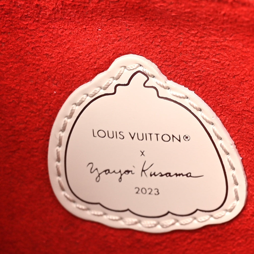 LV X YK Monogram Kusama Epi Cluny Mini White Red
