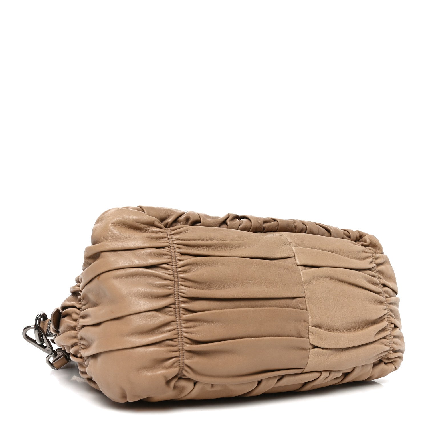 Nappa Gaufre Shopping Satchel Visone