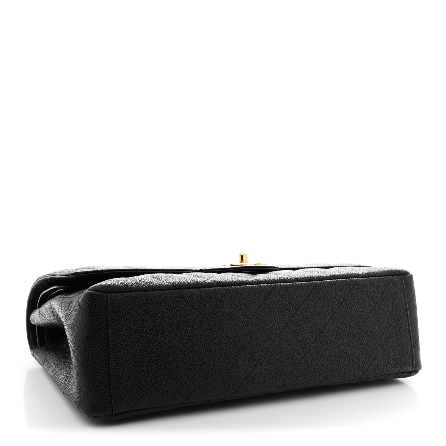 Caviar Quilted Maxi Double Flap Black