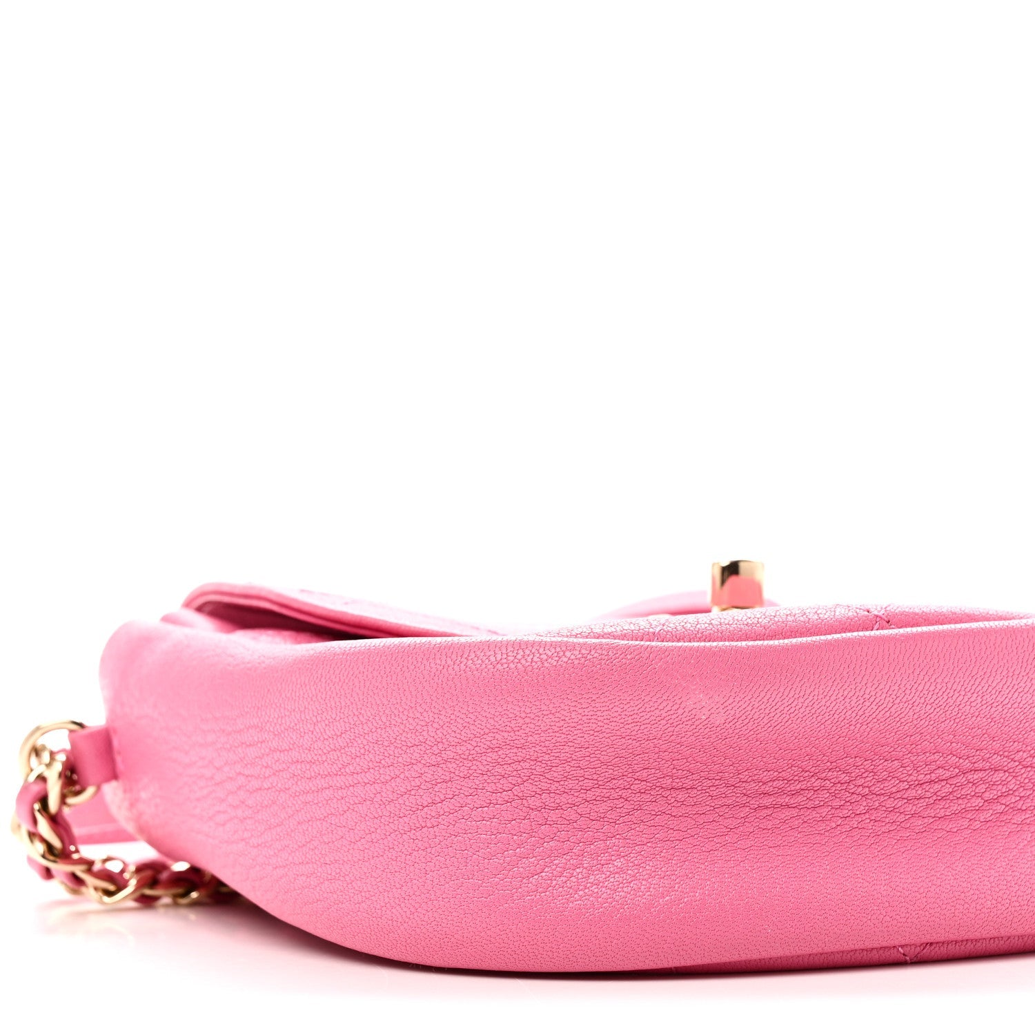 Goatskin Stitched Casual Trip Messenger Flap Pink