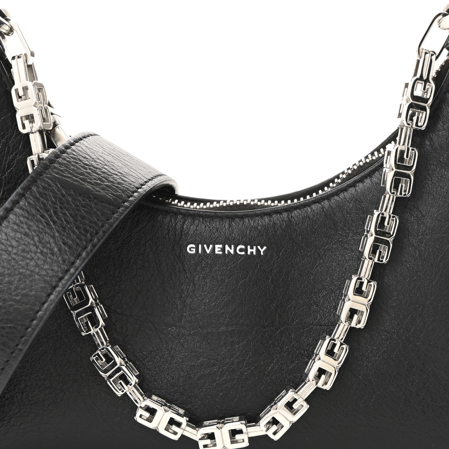 Smooth Calfskin Mini Moon Cut Out Shoulder Bag Black