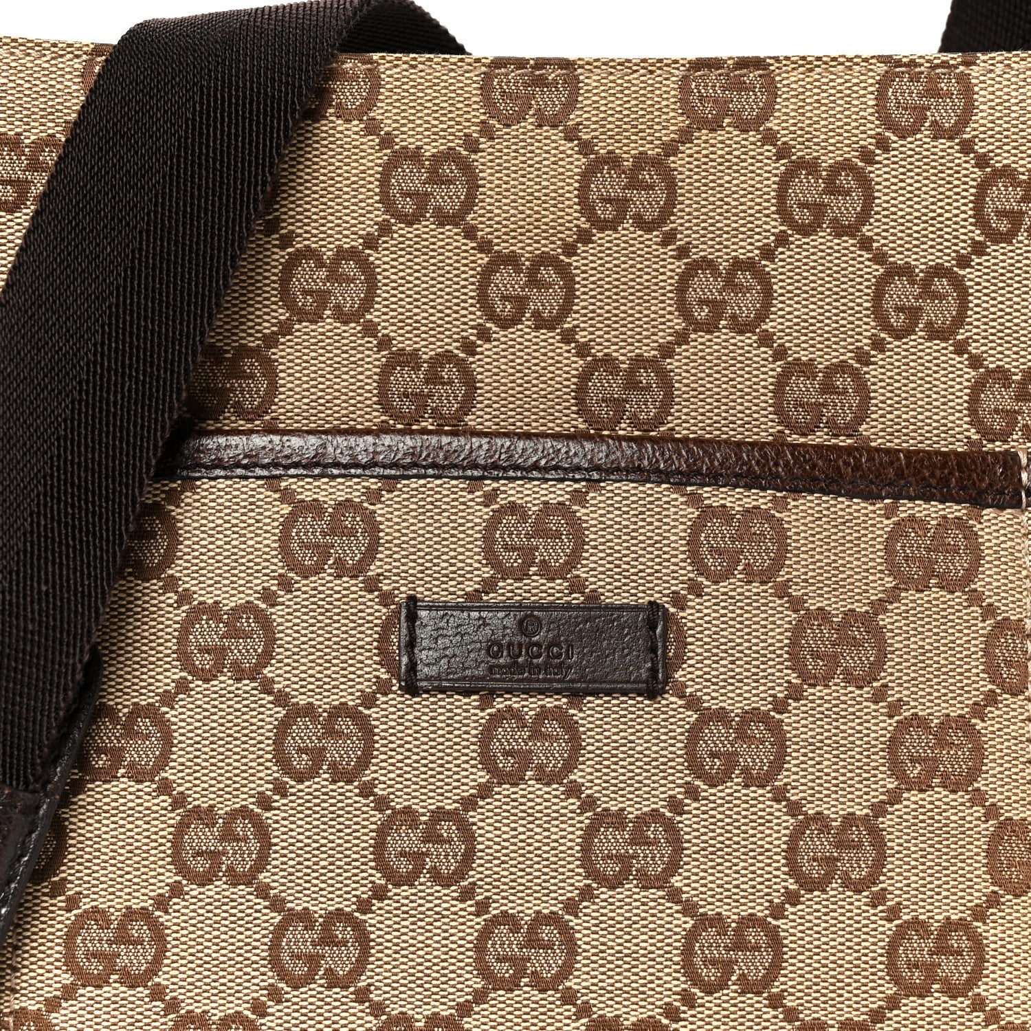 Monogram Flat Messenger Bag Dark Brown