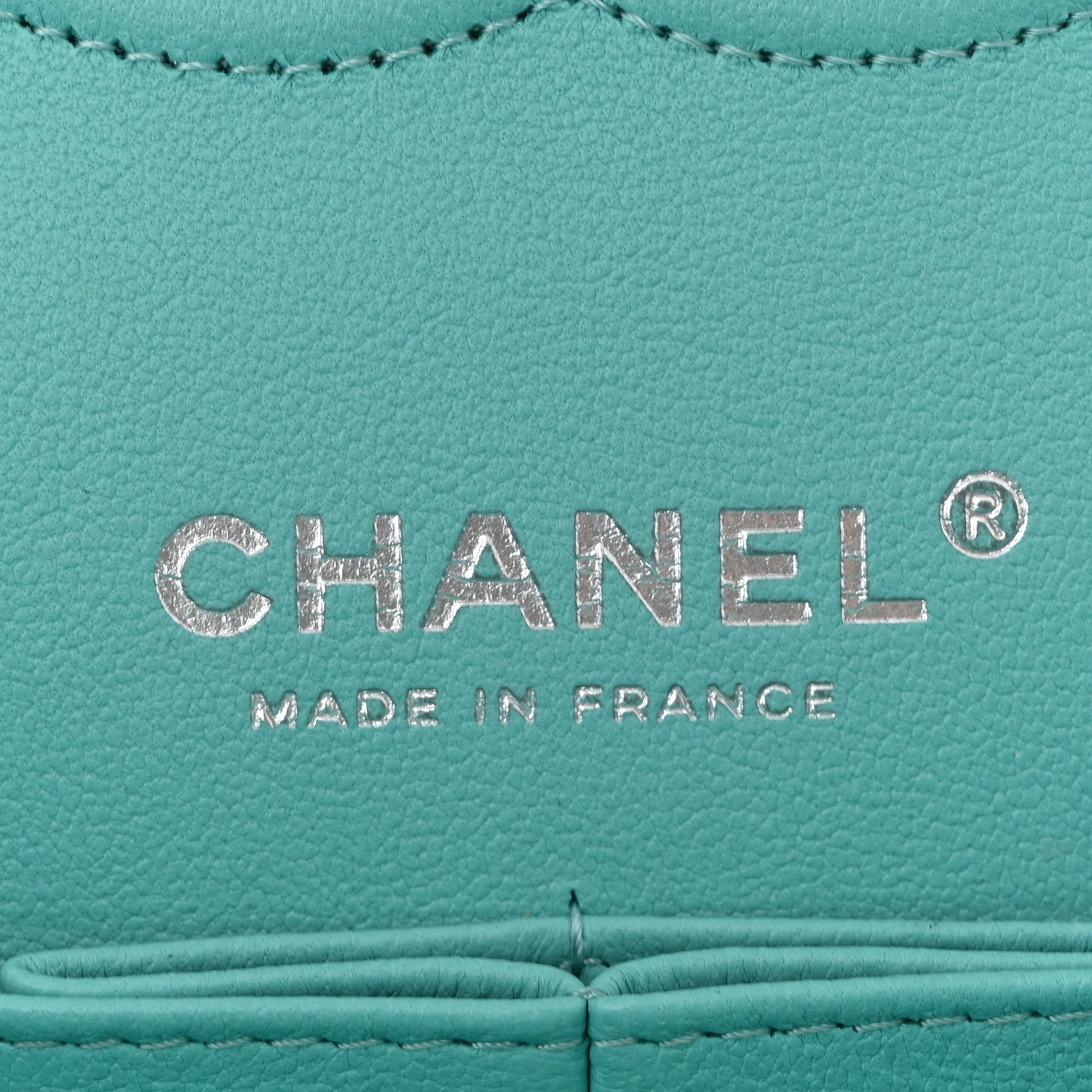 Lambskin Quilted Medium Double Flap Light Blue