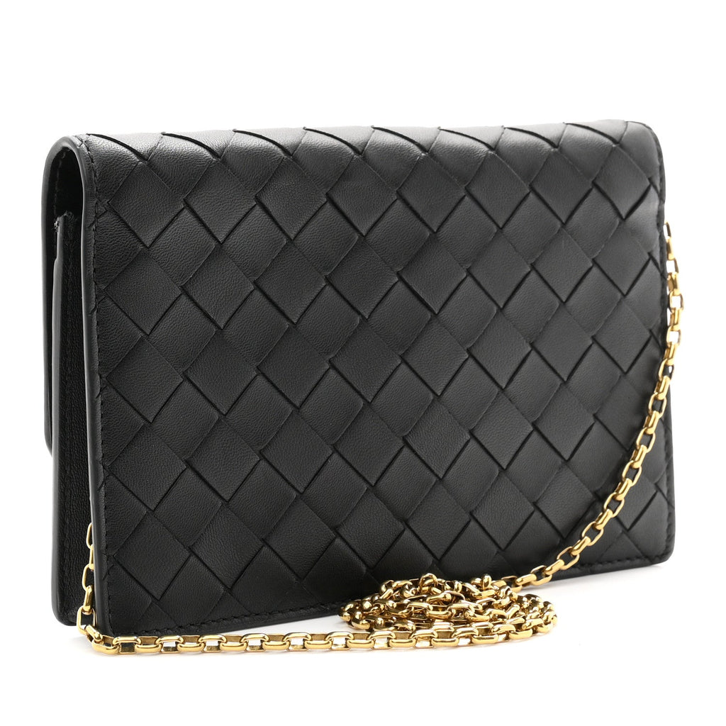 Nappa Intrecciato Andiamo Pouch On Chain Black Black